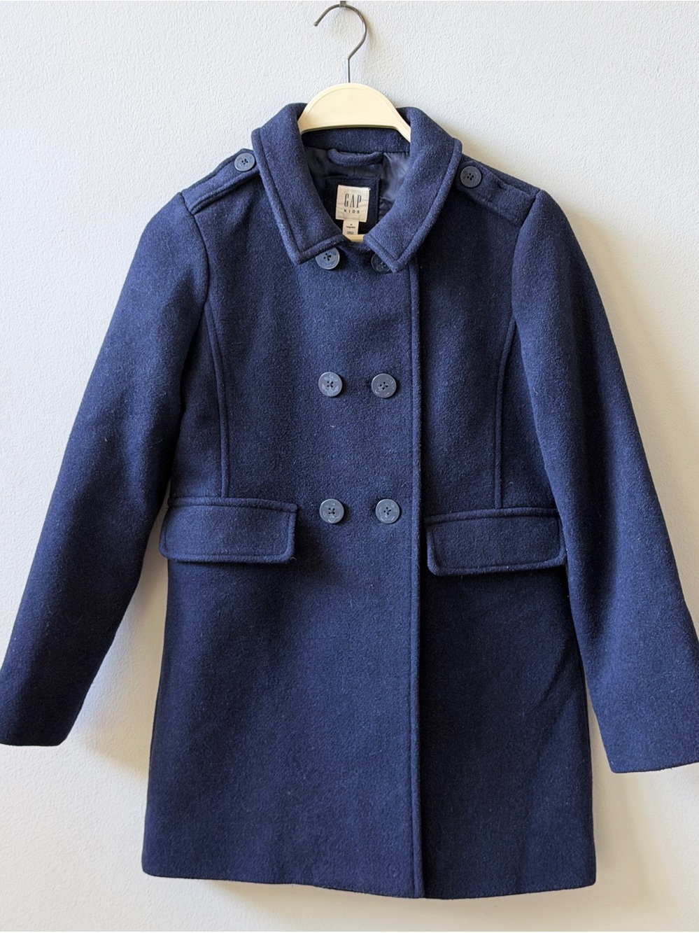 Gap Kids Dark Blue Double Breasted Pea Coat